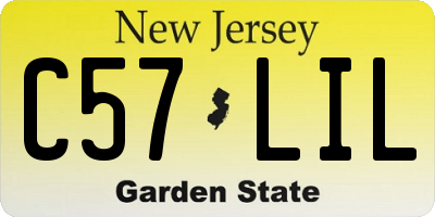 NJ license plate C57LIL