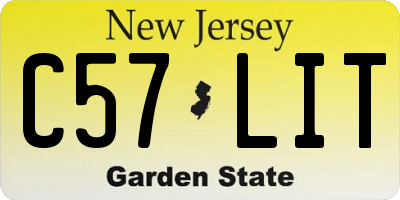 NJ license plate C57LIT