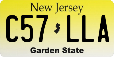 NJ license plate C57LLA