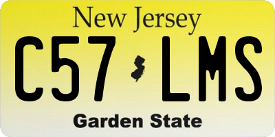 NJ license plate C57LMS