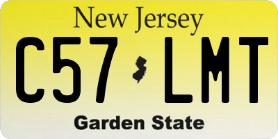 NJ license plate C57LMT