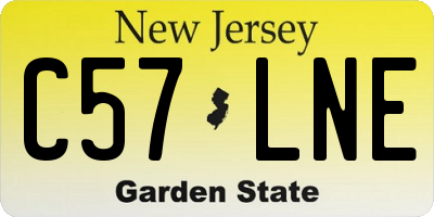 NJ license plate C57LNE