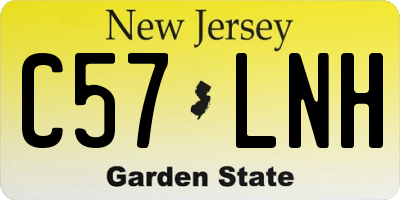 NJ license plate C57LNH