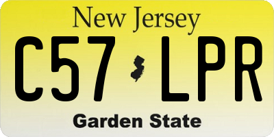 NJ license plate C57LPR