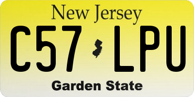 NJ license plate C57LPU