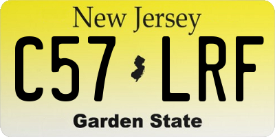 NJ license plate C57LRF