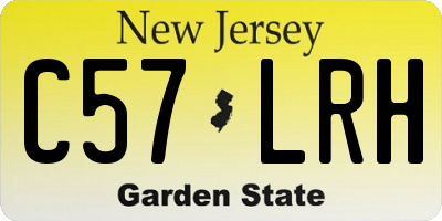 NJ license plate C57LRH