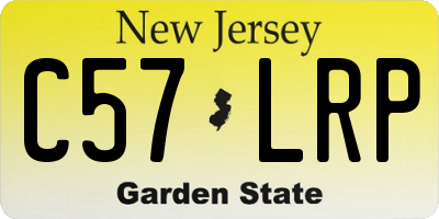 NJ license plate C57LRP