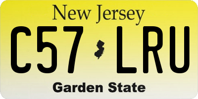NJ license plate C57LRU