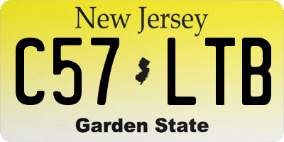 NJ license plate C57LTB