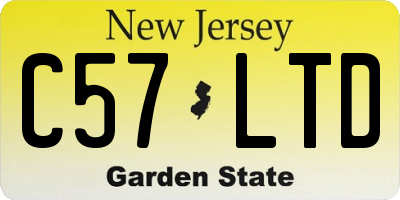 NJ license plate C57LTD