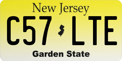 NJ license plate C57LTE