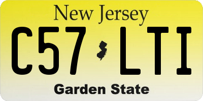 NJ license plate C57LTI