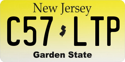 NJ license plate C57LTP