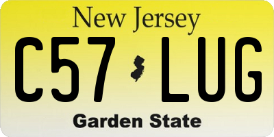 NJ license plate C57LUG