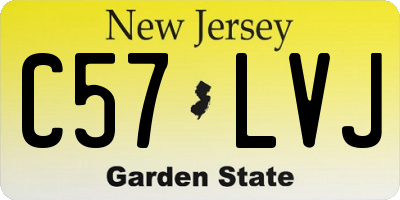 NJ license plate C57LVJ