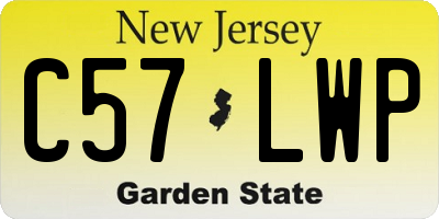 NJ license plate C57LWP