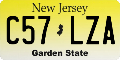 NJ license plate C57LZA