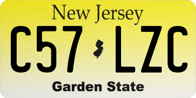 NJ license plate C57LZC