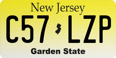 NJ license plate C57LZP