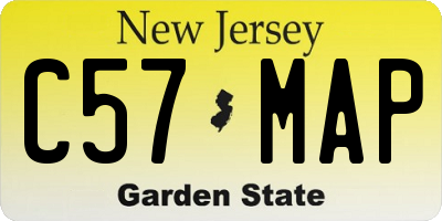 NJ license plate C57MAP
