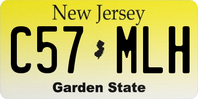 NJ license plate C57MLH