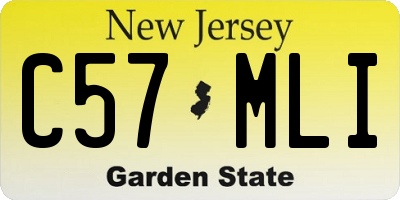 NJ license plate C57MLI