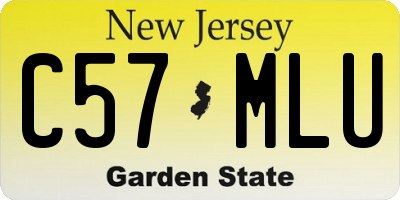 NJ license plate C57MLU
