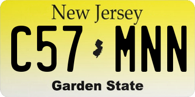 NJ license plate C57MNN
