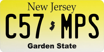 NJ license plate C57MPS