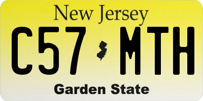 NJ license plate C57MTH