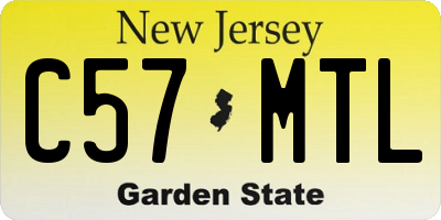 NJ license plate C57MTL