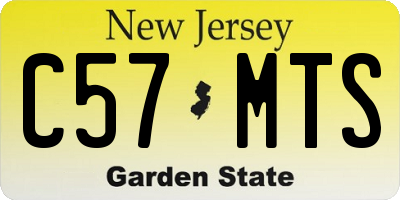 NJ license plate C57MTS