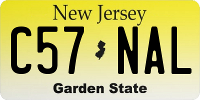 NJ license plate C57NAL