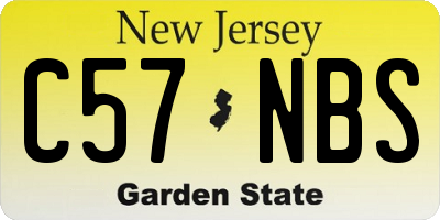 NJ license plate C57NBS