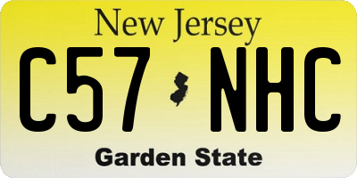 NJ license plate C57NHC