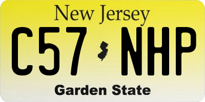 NJ license plate C57NHP