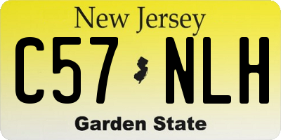 NJ license plate C57NLH