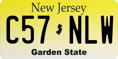 NJ license plate C57NLW