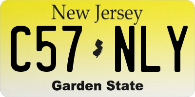 NJ license plate C57NLY