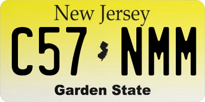 NJ license plate C57NMM