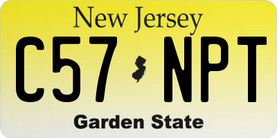 NJ license plate C57NPT