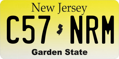 NJ license plate C57NRM