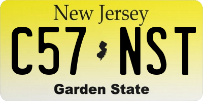 NJ license plate C57NST