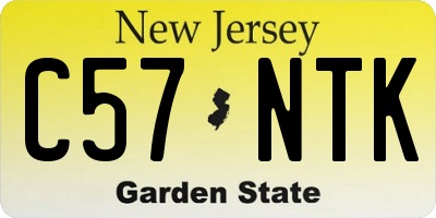 NJ license plate C57NTK