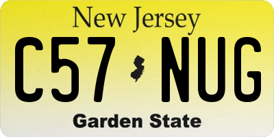 NJ license plate C57NUG