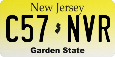NJ license plate C57NVR
