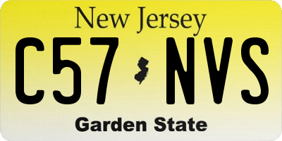 NJ license plate C57NVS