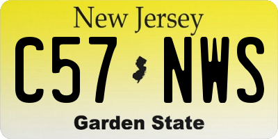 NJ license plate C57NWS