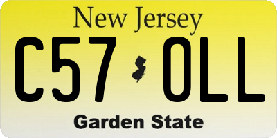 NJ license plate C57OLL